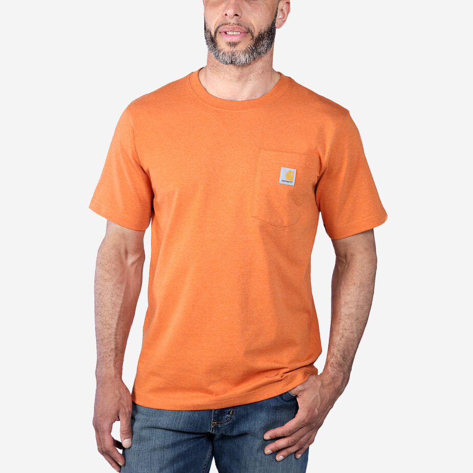 Carhartt workwear kortærmet orange t-shirt med lomme