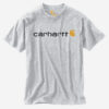 Carhartt core logo kortærmet grå t-shirt til herre