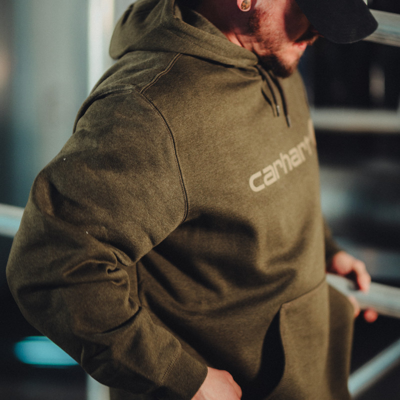 CARHARTT SIGNATUR LOGO HÆTTETRØJE