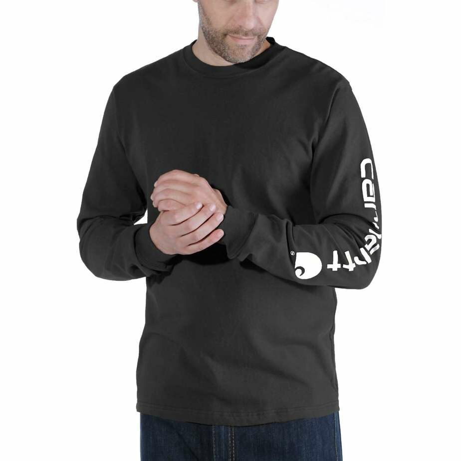 Carhartt langærmet t-shirt med ærmetryk