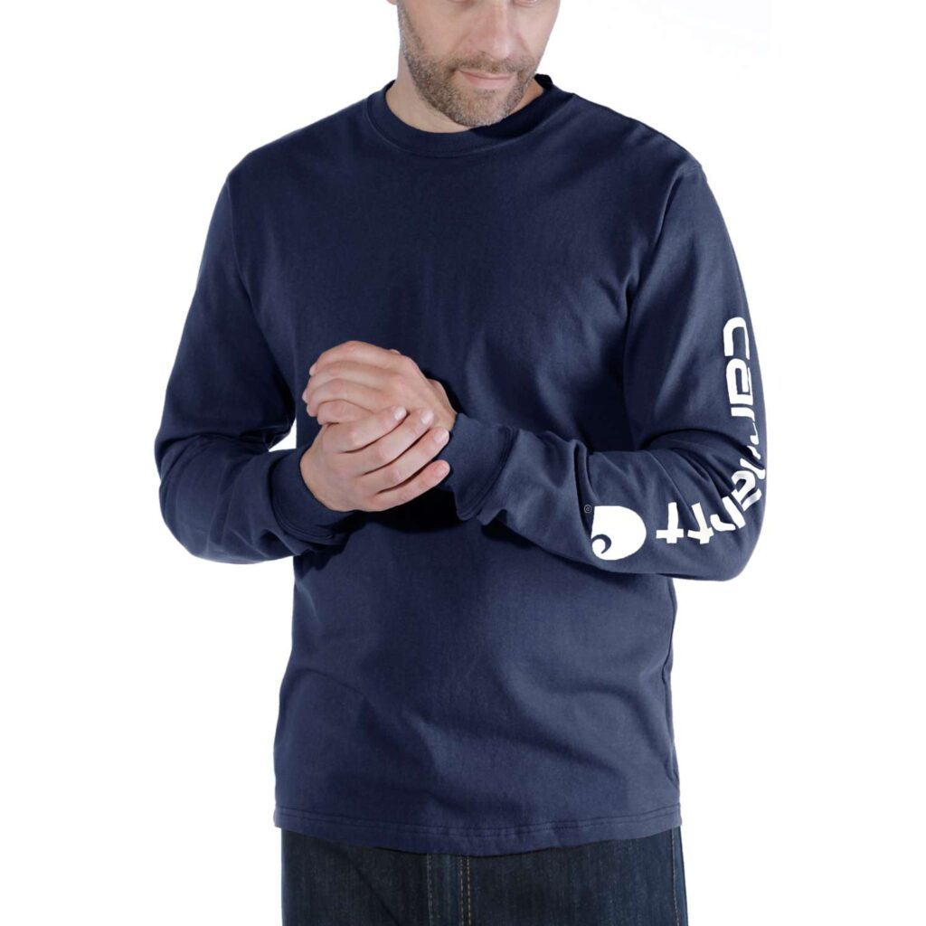Carhartt langærmet t-shirt med ærmetryk