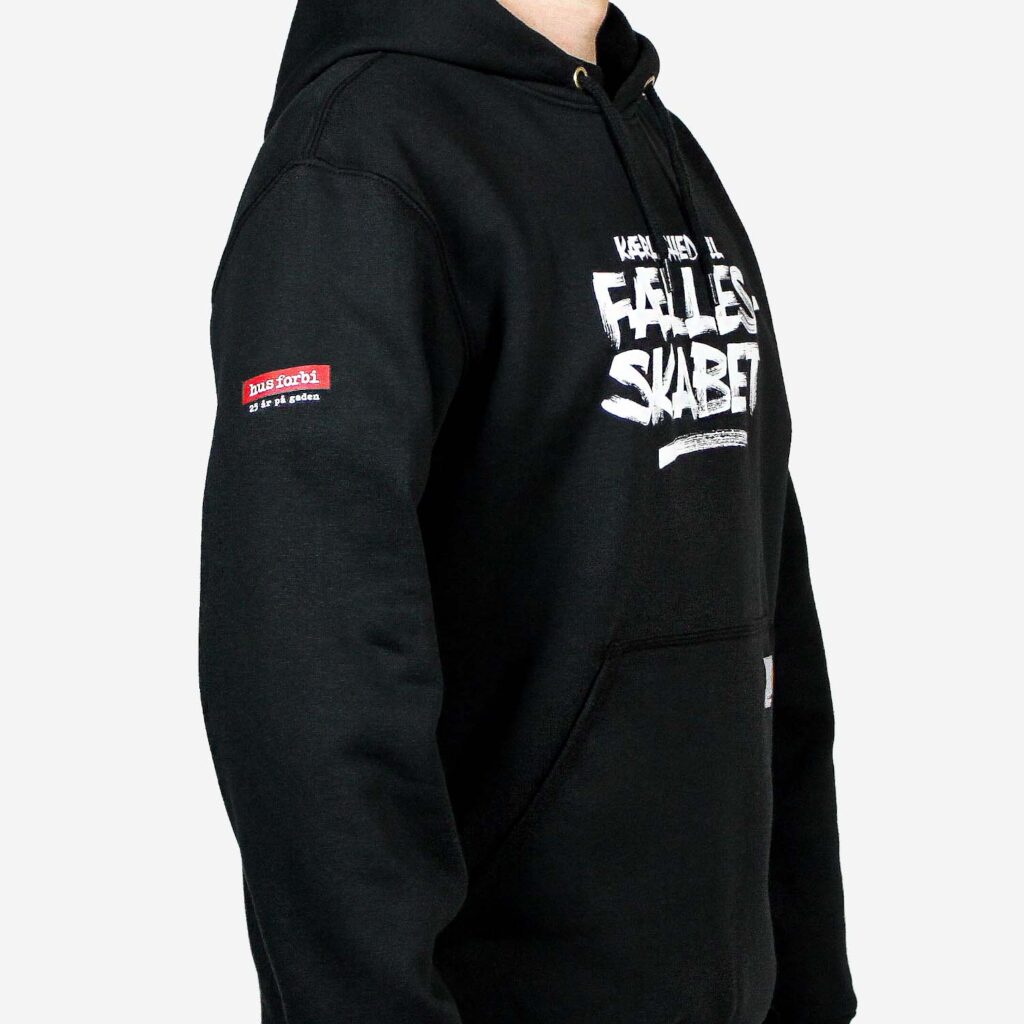 Husforbi 25 jubilæums hættetrøje - Logo tryk - Unisex