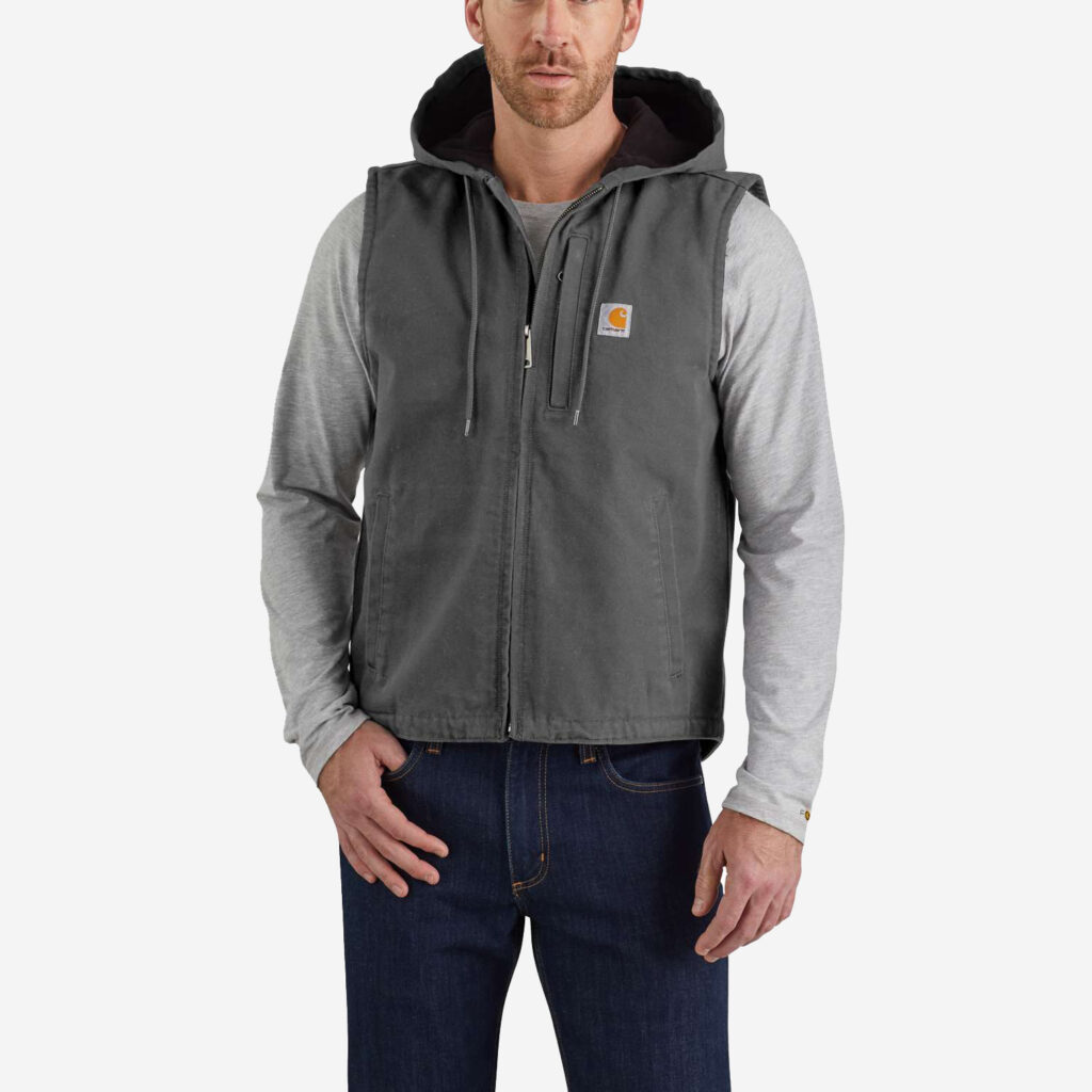 Carhartt washed duck fleece vest