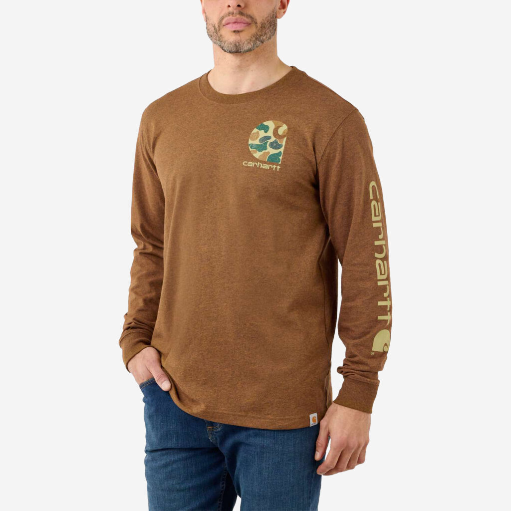 Carhartt camo logo langærmet t-shirt