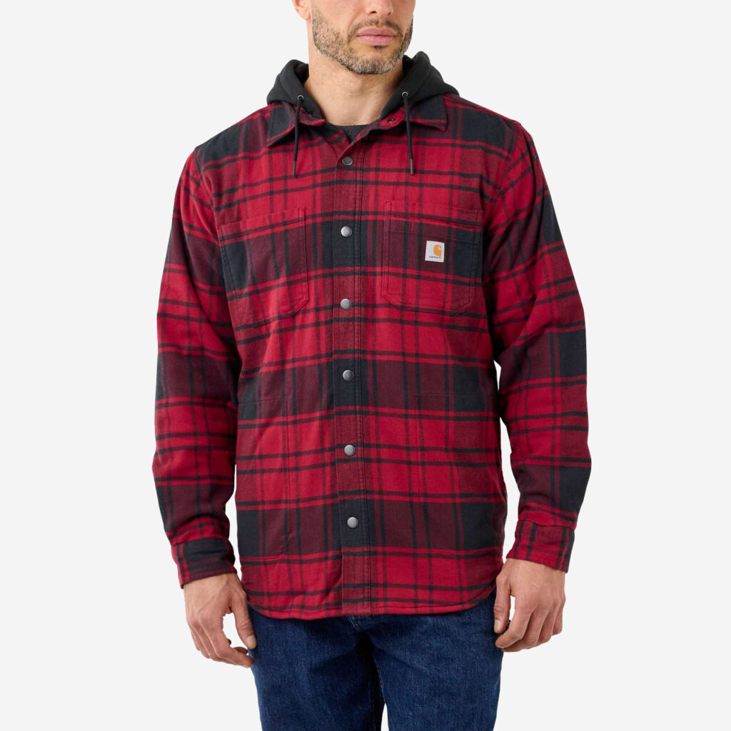 Carhartt flannel fleece lined hooded jakke