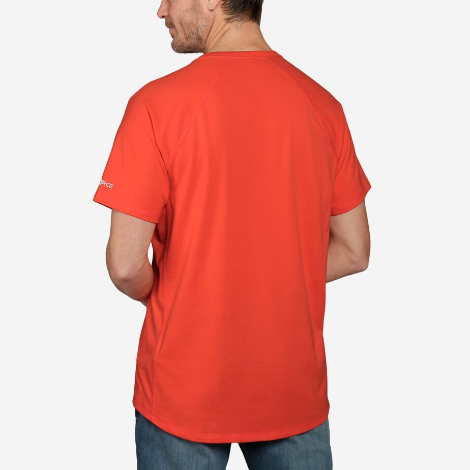 Carhartt force block logo kortærmet t-shirt i rødorange