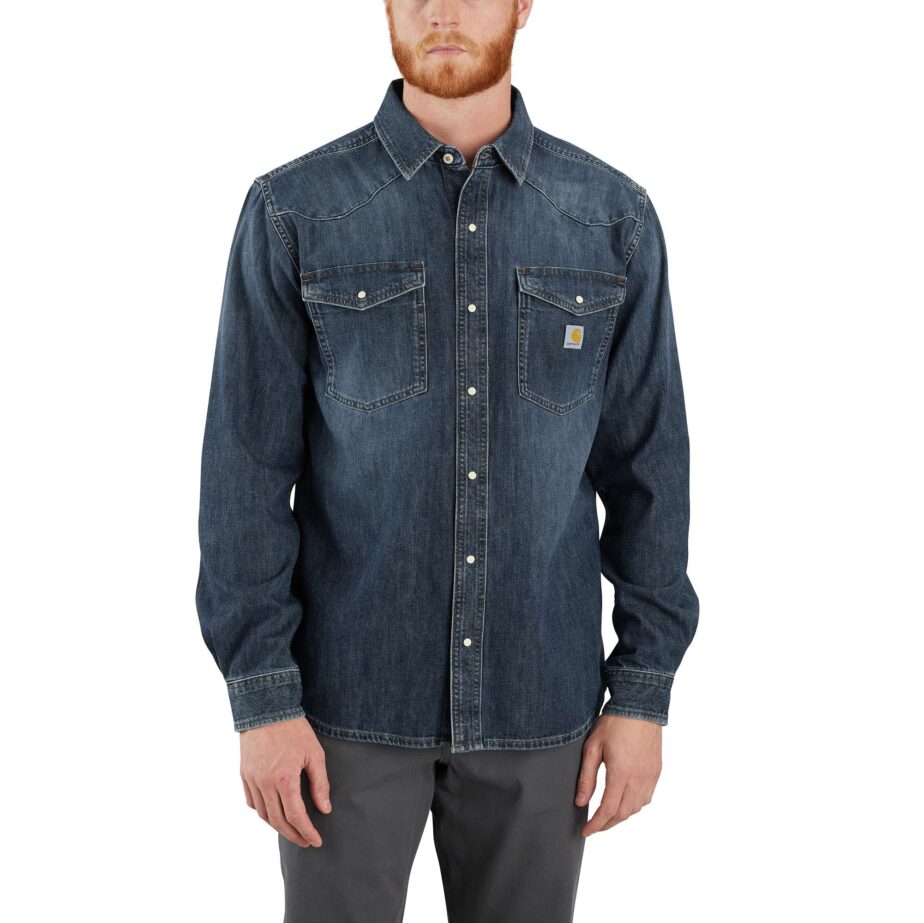 DENIM L/S SNAP FRONT SHIRT - Image 7