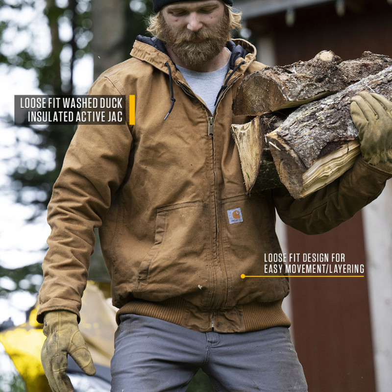 Carhartt duck active jakke i 100% bomuld