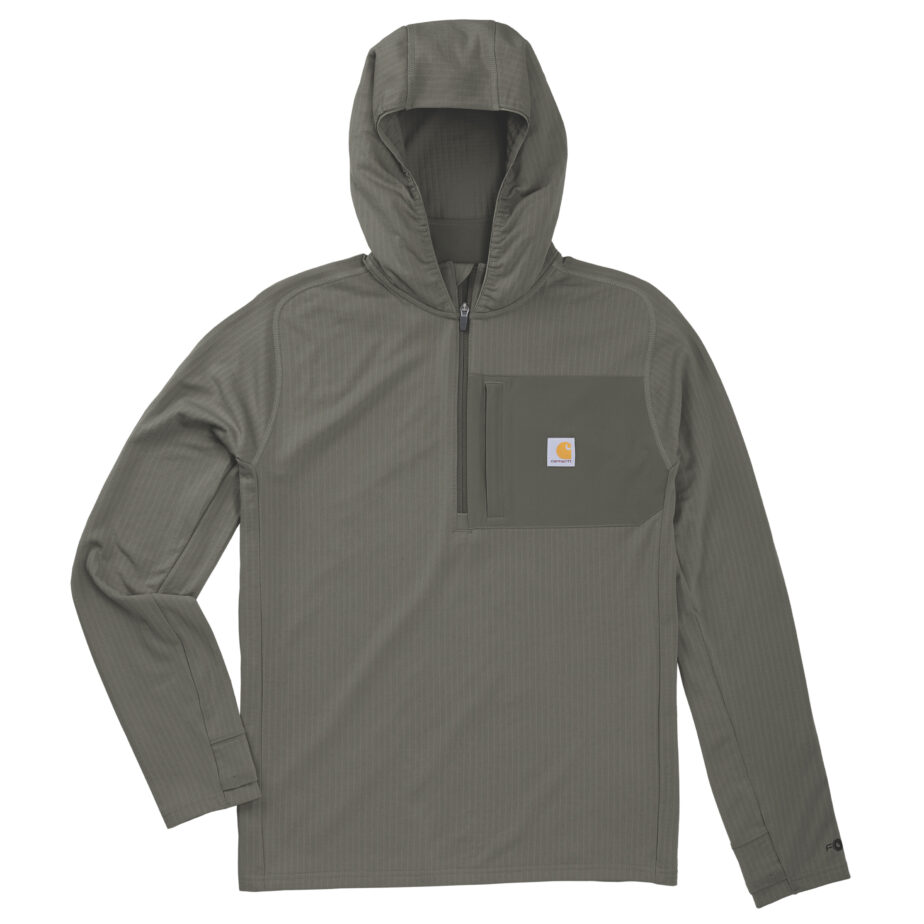 CARHARTT FORCE HALF-ZIP TRØJE MED HÆTTE