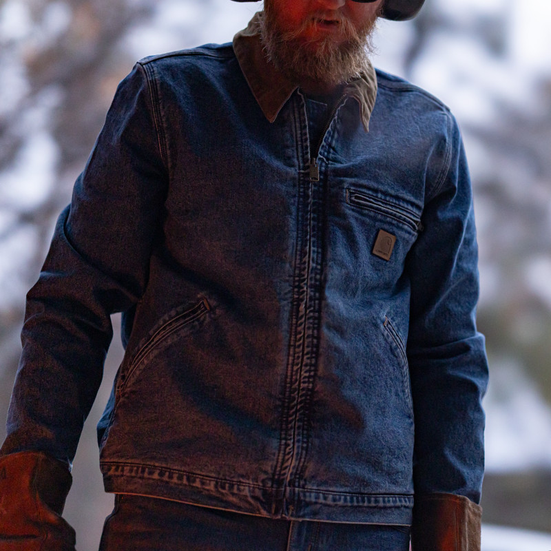 CARHARTT DENIM DETROIT JAKKE